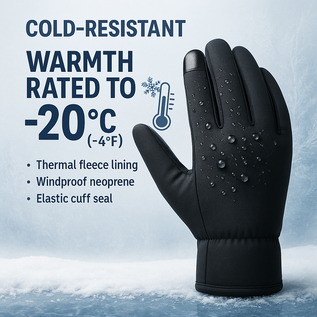 Thermal Waterproof Touchscreen Gloves